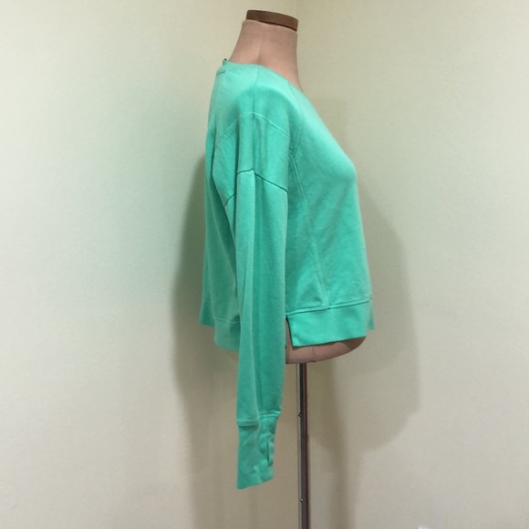 Sweaty Betty After Class Crop Sweatshirt Size Small Zest Green - Picture 3 of 9